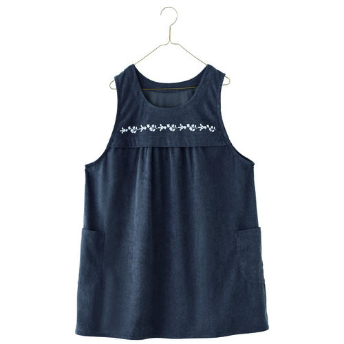 レイヤード風切替エプロン　チャコールグレー