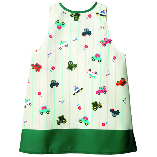 はたらくのりものストライプエプロン　４Ｌ－５Ｌ