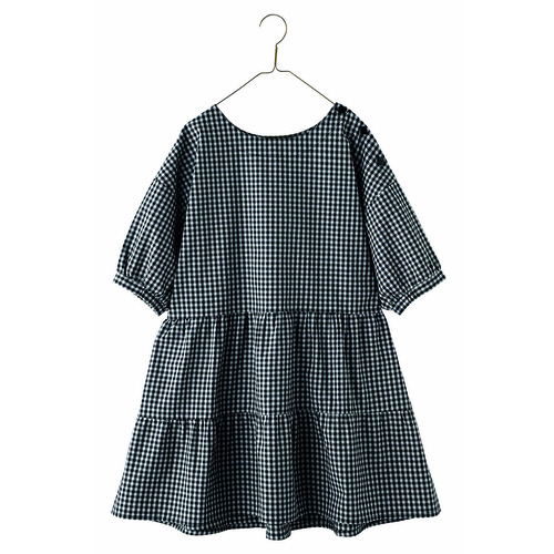 ギンガムティアードチュニック　モノトーン