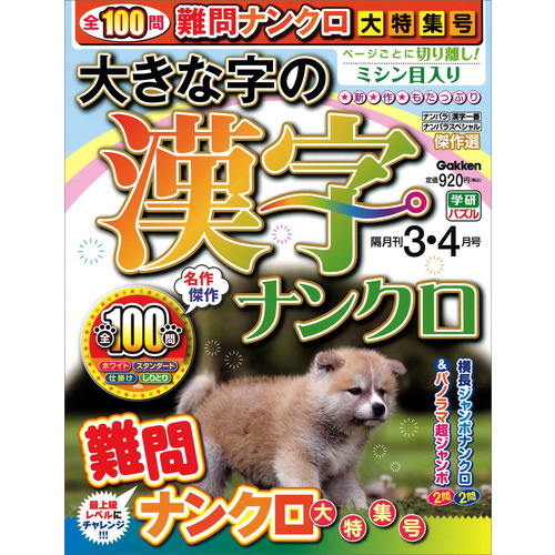 大きな字の漢字ナンクロ　　３月号