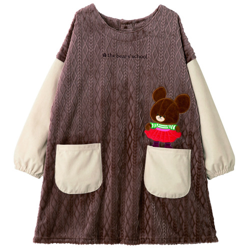 くまのがっこうふわふわボアチュニック　　ブラウン