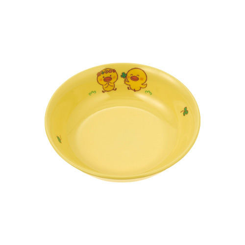 メラミン食器ひよこぐみ１２ｃｍ丸深皿イエローＤ６２
