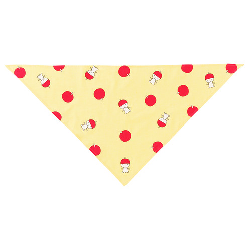 りんごかもしれない三角巾　ベージュ