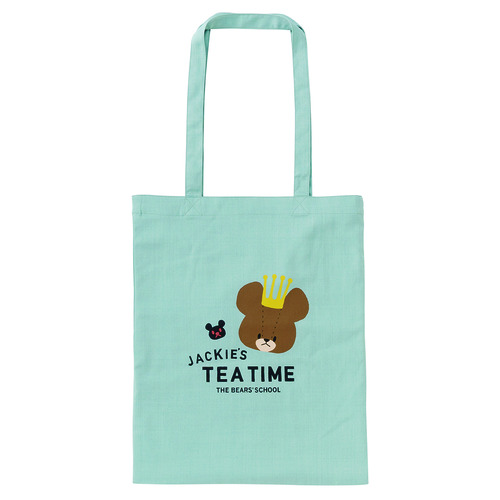 くまのがっこうジャッキートートバッグ　ブルーグリーン