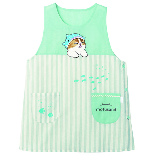 mofusandジンベイザメにゃんエプロン　ライトブルー