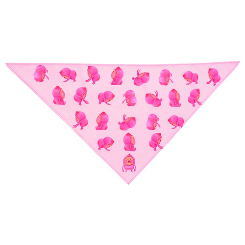 こびとづかん三角巾　ピンク