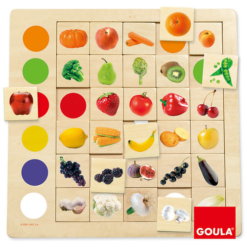 色分けパズルやさいくだもの