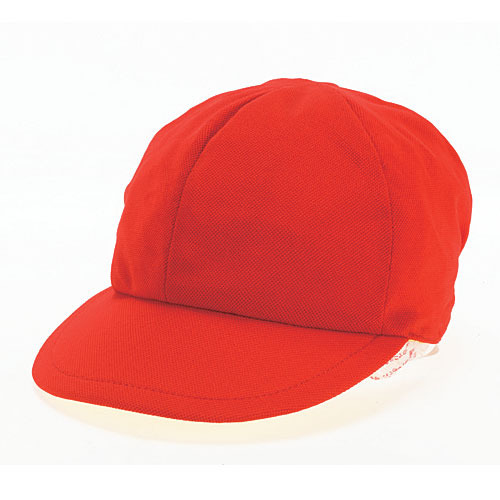 子ども用帽子１１色（裏黄）赤