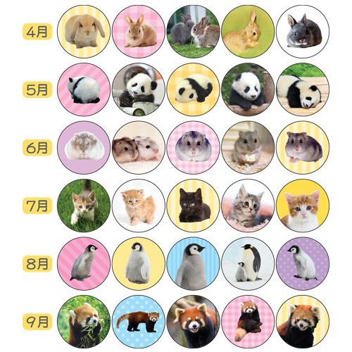 おたよりシール（どうぶつ）