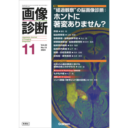 画像診断２０２４年１１月号　Ｖｏｌ．４４　Ｎｏ．１３