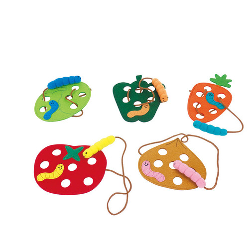 布製ひもとおし　くだものシリーズ５種セット