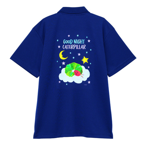 はらぺこあおむしグッドナイトドライポロシャツ　ＬＬ　ネイビーブルー