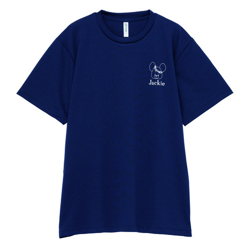 くまのがっこう花かんむりドライＴシャツ　Ｌ　ネイビー