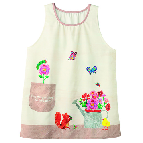 はらぺこあおむし花粉対策加工エプロン　ナチュラル