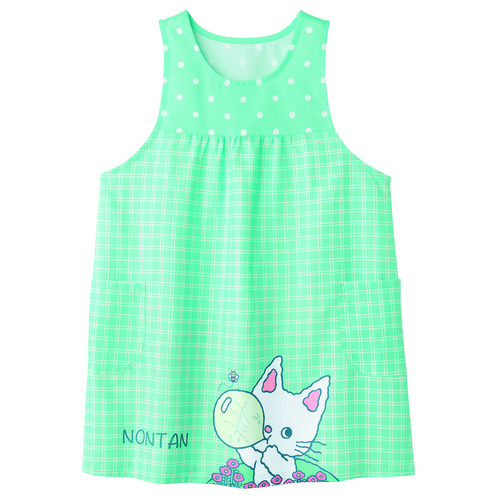 ノンタンほわほわほわわ切替エプロン　ブルー