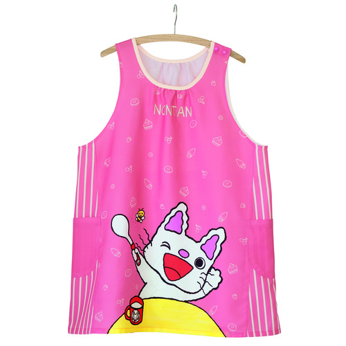 ノンタンスプーンたんたんたんエプロン　ピンク