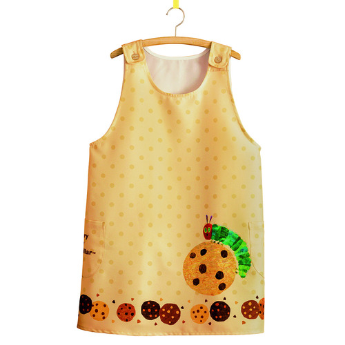 はらぺこあおむしクッキーパーティーエプロン　イエローベージュ