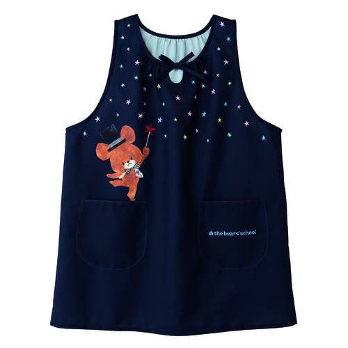 くまのがっこうジャッキーの魔法エプロン　Ｍ－Ｌ　ネイビー