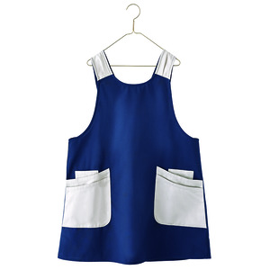 ネイビー　エプロン 肩の凝らないH型エプロン 制電 ネイビー CT2577 セブンユニフォーム