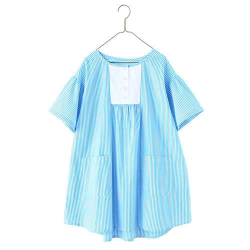 ブルーストライプチュニック　ライトブルー