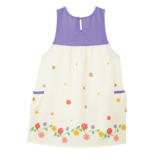 はらぺこあおむし はらぺこあおむし 花柄エプロン パープル ｍ ｌ 学研の保育用品