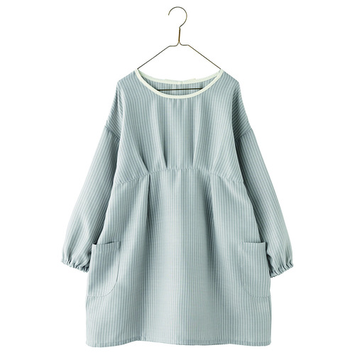 ストライプバックリボンチュニック　グレー